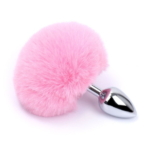 Luna Secret Colored Faux Fur Metal Anal Plug