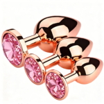 Luna Secret Rose Gold Metal Anal Plug Set