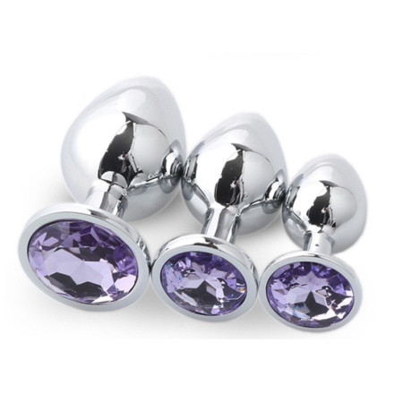 Luna Secret Silver Metal Anal Plug Set