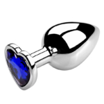 Luna Secret Silver Heart-Shaped Metal Anal Plug