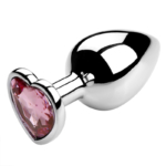 Luna Secret Silver Heart-Shaped Metal Anal Plug