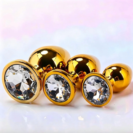 Luna Secret Gold Aluminium Metal Anal Plug Set