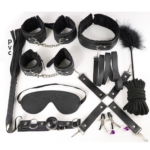 Luna Secret Black Litchi-Texture Bondage Kit