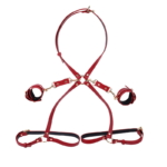 Luna Secret Red Leather Full-Body Bondage Straps