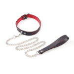 Luna Secret Black & Red Heart Collar With Leash
